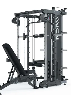 Produktbild von ATLETICA KSK Multipresse Set | RELOADED | Set aus KSK Multipresse mit Weight Stack & B2 Hantelbank mit Optionen für Arm- und Beintraining
