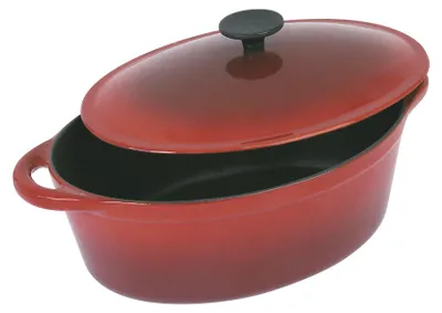 Ovale Braadpan 4 l, 30 cm, Fiery Red, Aluguss