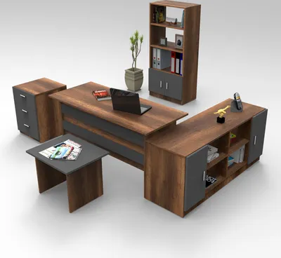 Produktbild von Skye Decor, VO15- VO15 LCS, Barock-, Büromöbel-Set, 73,8x140x60 cm, 100% Melaminbeschichtete Partikelplatte