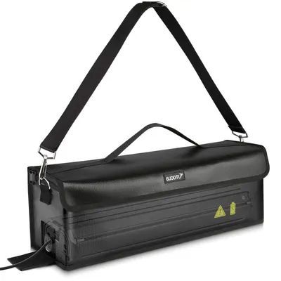 Immagine prodotto di Custodie per batterie di e-bike, resistenti al fuoco fino a 1400°C, impermeabili, antideflagranti, dimensioni 49 x 15 x 15 cm, confezione singola