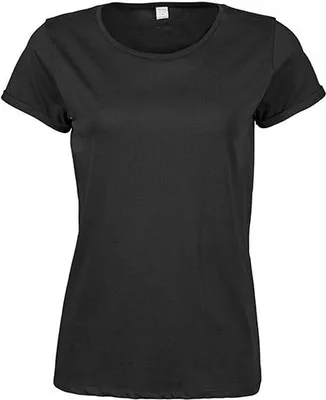 Immagine prodotto di Tee Jays 5063 | Maglietta Roll-Up da donna / 100 % cotone pettinato ring-spun - Colore: Nero - Taglia: L