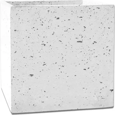 Zdjęcie produktu dla Donica Betonowa Zewnętrzna Na Dwór Z Otworami Zadora BOX S 35x35x35 biały