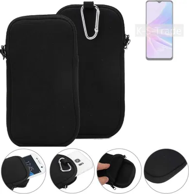 Produktbild von K-S-Trade Neopren-Hülle Handyhülle kompatibel mit Oppo A78 5G Schutzhülle Neoprenhülle Sleeve Schutz-Hülle Gürtel Tasche Case Holster