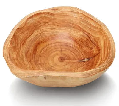 Image de Saladier en bois, 25-29 cm - Décoration en bois - Fabriqué à la main - Design unique - Bois naturel - Fabrication de haute qualité - Bol en bois