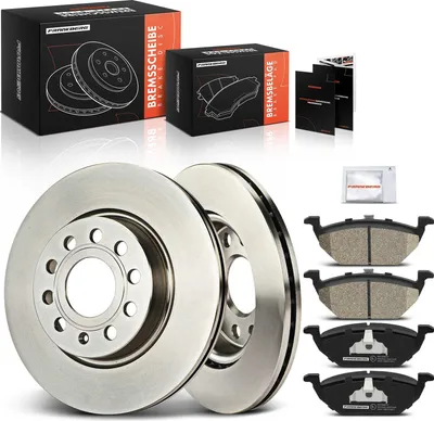 Obrázek produktu pro Frankberg 2x brzdové kotouče 4x brzdové destičky přední náprava pro Audi A3 Seat Altea XL Leon Toledo III Škoda Octavia II Combi