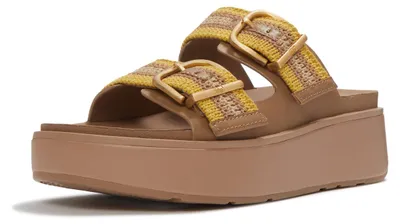 Produktbild von FITFLOP FitFlop Gen-FF Max Buckle Stripe-Webbing Two-Bar Slides BRAUN 43