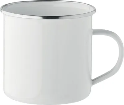 Image de MidOcean - Tasse à café "Plateado L", émail, 500ml MO345 (taille unique) (Blanc)