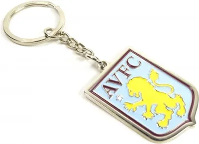 Image de Aston Villa FC - Porte-clés armoiries BS2591 (taille unique) (argent/bleu/jaune)
