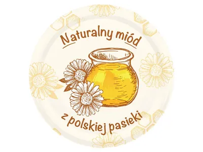 Zdjęcie produktu dla Zakrętki 82-6 Wieczka 10szt Miód M-02 Nakrętki Pokrywki Nakrętka na Słoiki