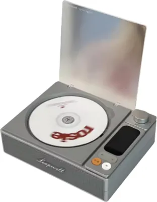 Produktbild von AIORBER Wiederaufladbarer Retro CD-Player, Bluetooth 5.1, 4000mAh Akku, HiFi-Sound, USB, Lautsprecher, 360° Raumklang & Heimkino-Feeling, Silber
