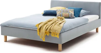 Produktbild von Polsterdoppelbett Amber - eisblau