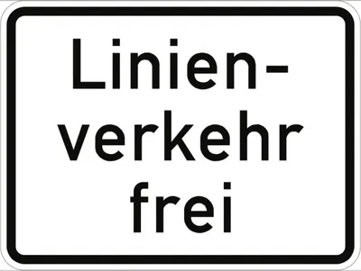 Produktbild von Verkehrsschild VZ1026-32, Linienverkehr frei, Alu, RA1, 600x450 mm
