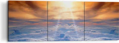 Produktbild von Bild auf Leinwand - Leinwandbild - Himmel Wolken Sonnenstrahlen - 120x40cm - Wand Bild - Wanddeko - Leinwanddruck - Bilder - Kunstdruck - Wanddekoration - Leinwand bilder - Wandkunst - CA120x40-0343