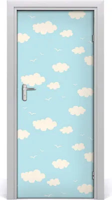 Produktbild von Tulup Türaufkleber 85x205 cm Dekorative Aufkleber Selbstklebend Wasserdichte Tapete Abnehmbar Schlafzimmer Wohnzimmer Wohnkultur - Wandwolke