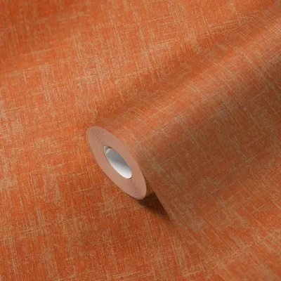 Produktbild von A.S. Creation Geo Effect | 386081 | Vliestapete Einfarbig | 0.53 m x 10.05 m | Orange