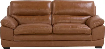 Produktbild von BELIANI Sofa Braun Spaltleder 3-Sitzer Retro Wohnzimmer