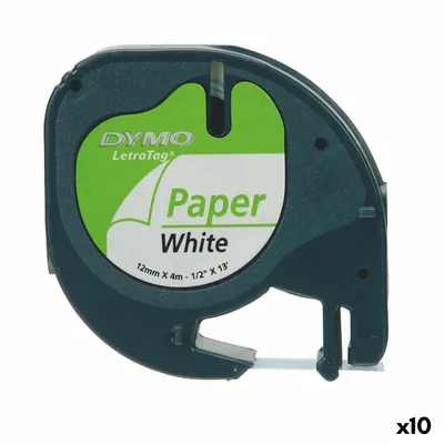 Produktbild von Dymo Schriftbandkassetten Papier 12 mmx4 m schwarz/weiß