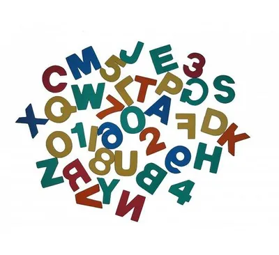 Productafbeelding van Badstickers, mosgummi, ABC-letters en cijfers, 36 stuks