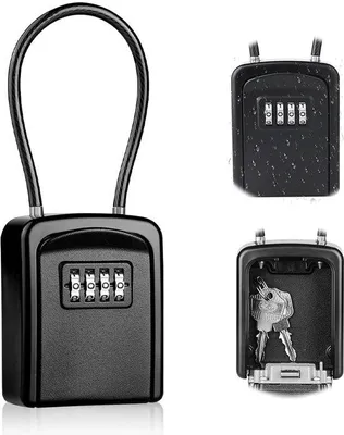 Image de Cadenas à combinaison étanche avec câble amovible, combinaison à 4 chiffres, cadenas à combinaison pour la maison, le garage et l'école.