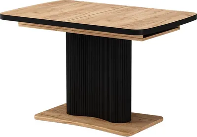 Produktbild von Esstisch Vicco Fenaro Schwarz/Eiche 120 x 80 cm ausziehbar, Model 58005