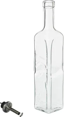 Produktbild von Glasflasche mit Öl und Essig 0,5 l - Vorratsverpackung Küchenzubehör