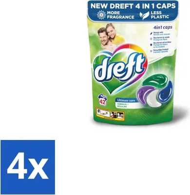 Produktbild von Dreft - Waschmittelkapseln - Ultimative Pflege - Sanfte Pflege - 42 Wäschen - Vorteilspack - 4 Stücke