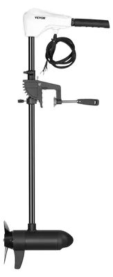 Productafbeelding van VEVOR Elektrische buitenboordmotor, achterin te monteren, 12V, 25 kg stuwkracht, 8-versnellingen, trollingmotor voor kajaks, zoetwater- en zoutwatervisboten, 76 cm as