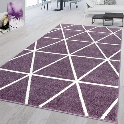 Produktbild von TT Home Wohnzimmer Teppich Kurzflor Wohnzimmer Ethno Design Rauten Design Skandi Design Modern Größe 70x250 cm
