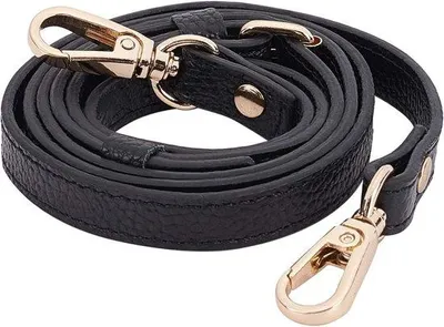 Produktbild von Verstellbare Crossbody Riemen - Cowhide Riemen für Schultertaschen in Schwarz