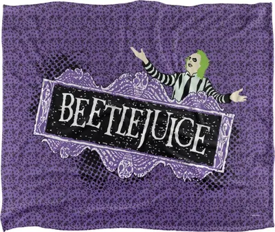 Produktbild von Beetlejuice - Logo Decke, Seidig, Supersoft TV24710 (Einheitsgröße) (Violett/Schwarz)