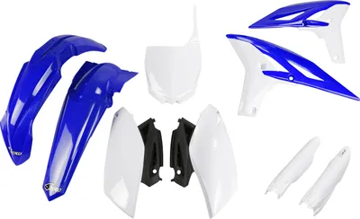 Produktbild von Verkleidungskit UFO PLAST 9-teilig Verkleidungssatz Kunststoff mit Gabelschutz für Yamaha YZ F 250 ccm Bj. 2011, Farbe:blau / weiß / schwarz