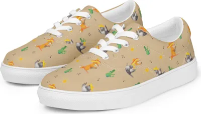 Produktbild von Mr. & Mrs. Panda Stoffschuh Rabe Sombrero Größe 41 - Beige - Geschenk, Sportschuhe, Turnschuhe Damen, Spruch Positiv, Vogel, Vögel, Motivation, Damenschuhe, Elster