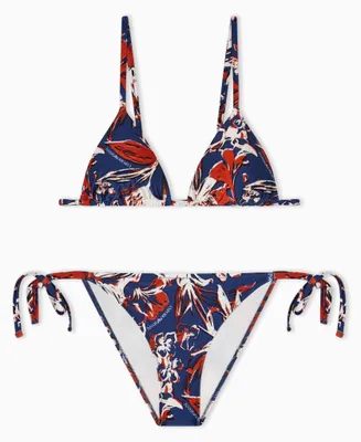 Produktbild von EMPORIO ARMANI Logomania Damen-Bikini, dreieckig, Blau, Größe S