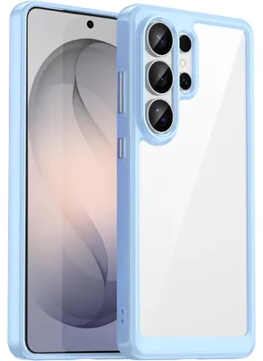 Produktbild von Hülle für Samsung Galaxy S26 Ultra, Klar Rückseite Stoßfeste TPU Silikon Bumper Schutzhülle Blau