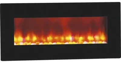 Produktbild von Casa Padrino Luxus LED Wandkamin Schwarz 98 x 45 cm - Elekro Wand Kamin