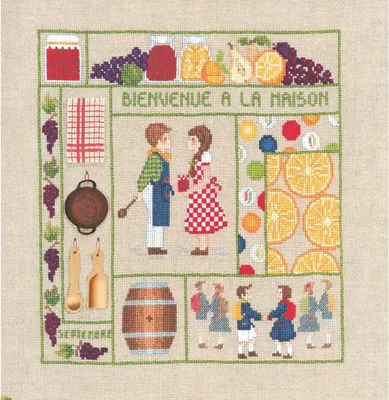 Produktbild von Le Bonheur des Dames Kreuzstich Set "Willkommen September", Zählmuster, 21x23cm