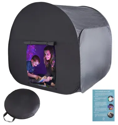 Sensorisches Zelt für Kinder – Reizarme Spielhöhle, 120 cm, schwarz