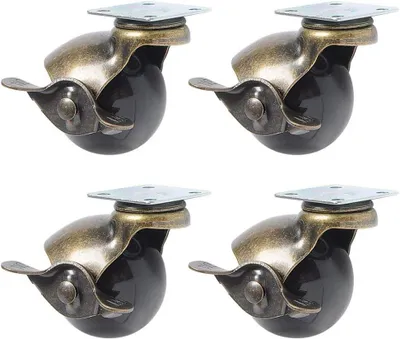 Produktbild von Stuhlzubehör Möbelrollen 50 mm, mit Bremse, 360 Grad drehbar, für Möbel