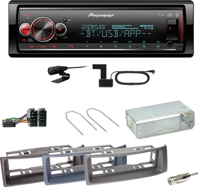 Produktbild von Pioneer MVH-S520DAB Bluetooth DAB+ USB MP3 Einbauset für Renault Megane Scenic 1