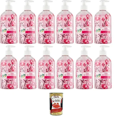 Produktbild von Svelto Ai Fiori di Ciliegio Detersivo Piatti E Stoviglie Kirschblüten-Spülmittel 12x 450 ml+ Italian Gourmet polpa 400g