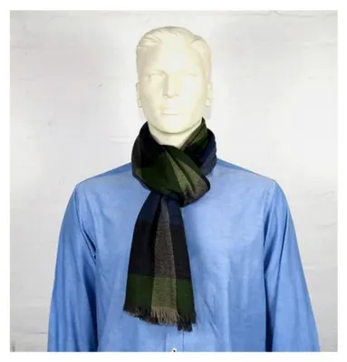 Produktbild von Eleganter Schal für Herren in Blau und Grün