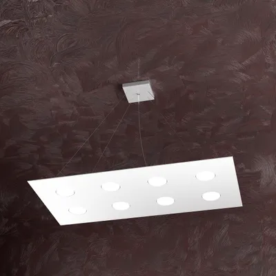 Zdjęcie produktu dla Nowoczesna lampa wisząca metalowa biała 8 świateł Gx53