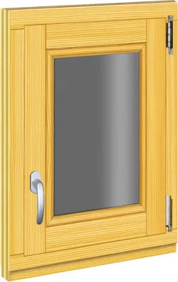 Produktbild von Holzfenster Fichte 480x630 mm DIN Rechts