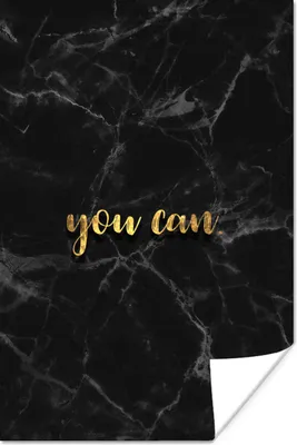 Produktbild von MuchoWow® Poster Zitate - Motivation - Gold - Marmor 60x90 cm - Wanddekoration