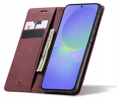 Zdjęcie produktu dla Etui z klapką SPACECASE Wallet do Galaxy A57 5G Czerwony