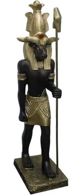 Zdjęcie produktu dla Egipski Bóg Khnum Statua Figura Figury Rzeźby 40 cm Styl antyczny
