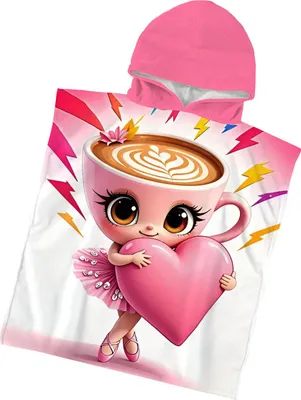 Produktbild von Kinderponcho 60 x 120 cm – Ballerina Cappuccina