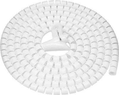 Obrázok produktu pre Flexibilný organizér na káble s navíjacím systémom – rúrka na uloženie káblov – 30 m x 16 mm, biela.