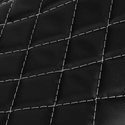 Image de Selle moto noire en cuirPolyuréthanevintage avec rembourrage bombé, adaptée à la Honda CG125 Cafe Racer
