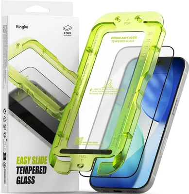 Immagine prodotto di Ringke Easy Slide 2-Pack vetro temperato per Iphone 17 - Nero